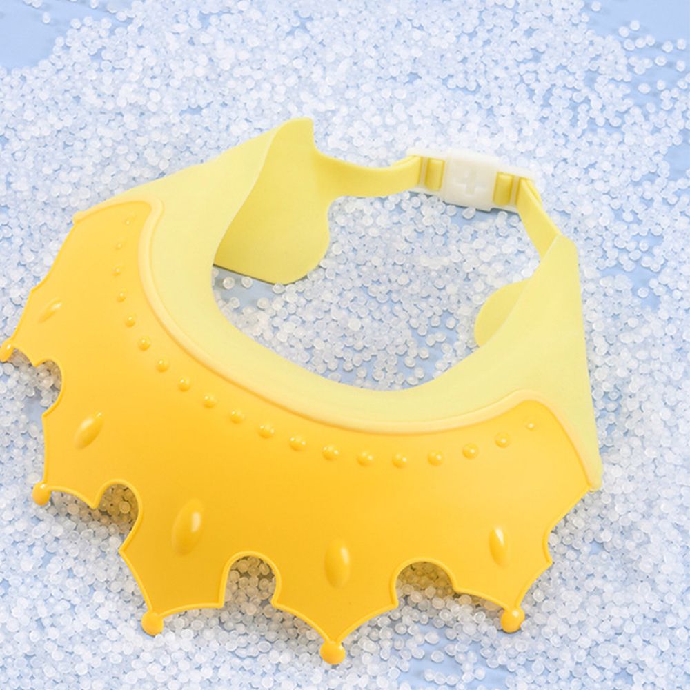 Hair Care For Baby - 安全なプラスチック製子供用耳目保護ソリッドカラーシャワーヘッドカバー洗髪シールド帽子ベビーシャンプーキャップクラウン形状