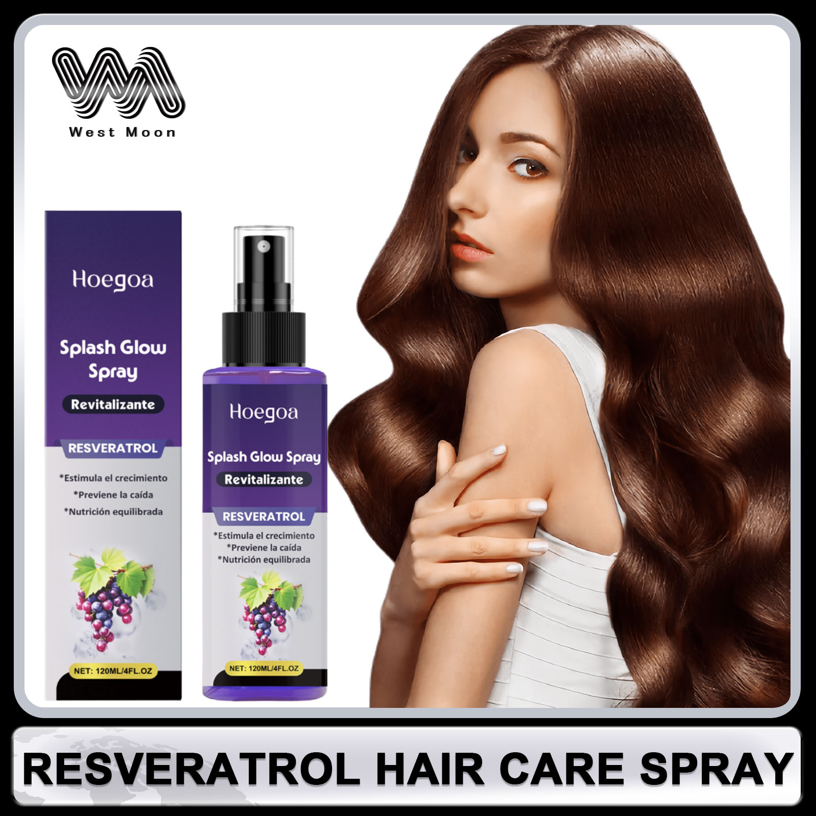 Hair Care Hair Serum - レスベラトロールヘアケアスプレー抗ハゲ発毛毛肥厚修復ダメージカーリーヘア脱毛を減らすヘアケア血清