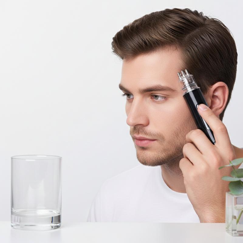 Hair Care Essential Oil - 1 セットエッセンシャルオイル液体ガイドマッサージャーポータブル頭皮アプリケーター液体コームミニマッサージャー抗脱毛頭皮ケアツール