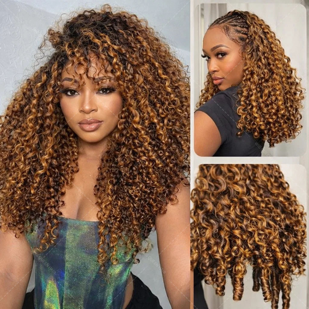 Crochet Braiding Hair - P427 ハイライト バーミーズカーリーフェザー クロシェヘア プリセパレーテッド ノットレス