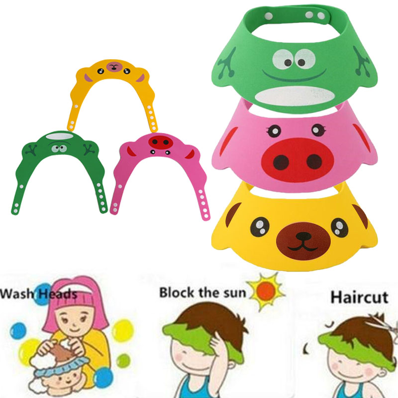 Hair Care For Baby - 調節可能なベビーシャワーハット、幼児用キッズシャンプー入浴用シャワーキャップ、洗髪用ヘアシールド、直射防止バイザーキャップ、ベビーケア保護