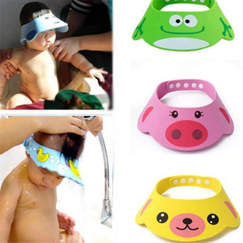 Hair Care For Baby - 調節可能なベビーシャワーハット、幼児用キッズシャンプー入浴用シャワーキャップ、洗髪用ヘアシールド、直射防止バイザーキャップ、ベビーケア保護
