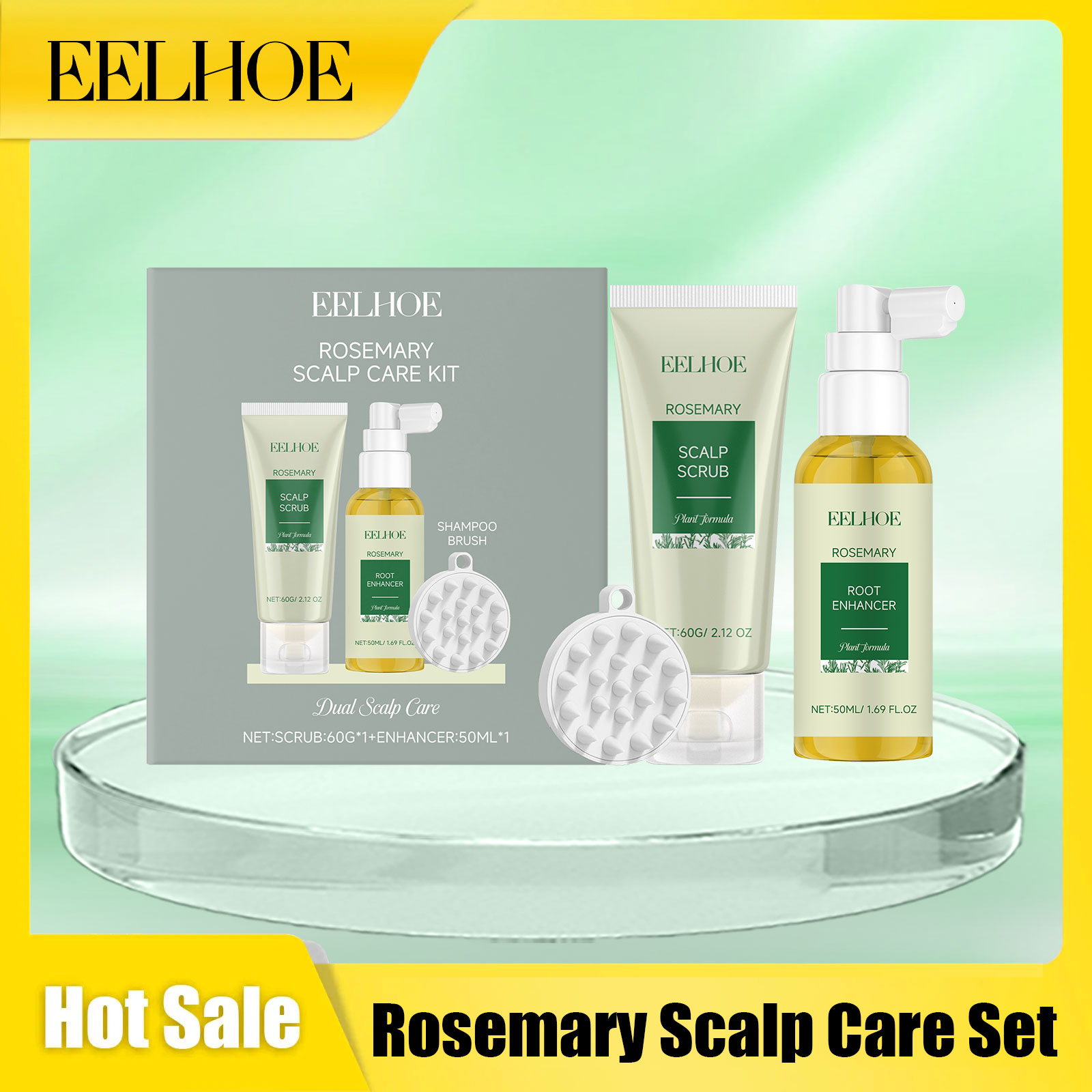 Hair Care Essential Oil - イールホー ローズマリー スカルプケアセット ディープクレンジング エッセンシャルオイルスプレー 無刺激