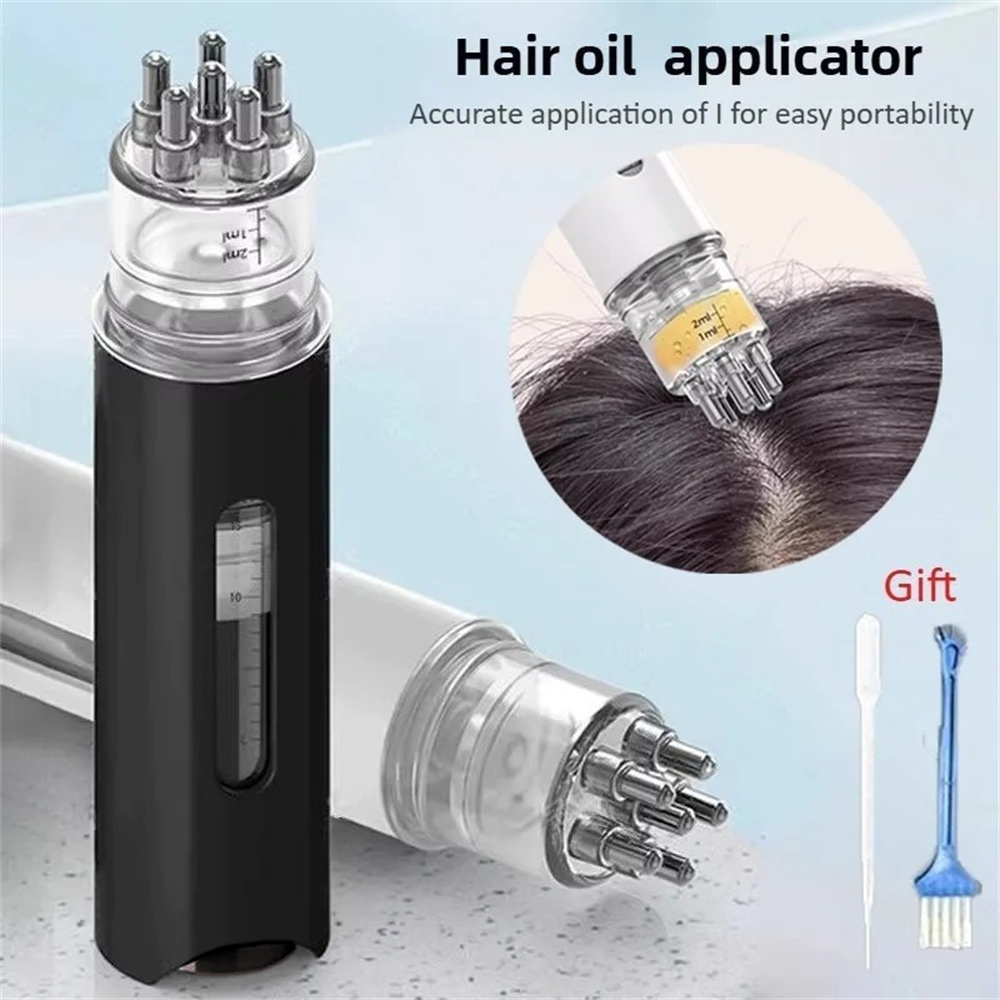 Hair Care Essential Oil - 1PC ヘアアプリケーター液体コームミニマッサージャーエッセンシャルオイル液体ガイドマッサージャー抗脱毛頭皮ケアツール
