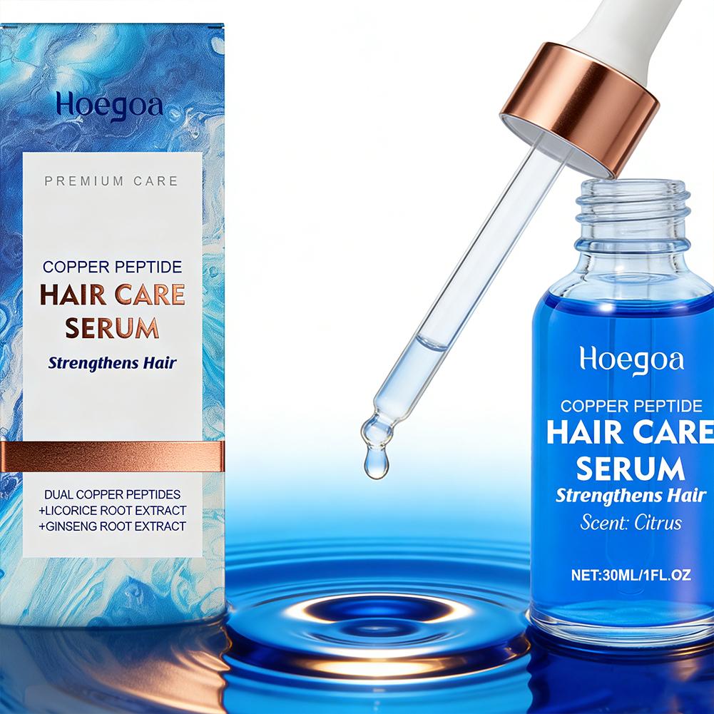 Hair Care Hair Serum - 1/2個入り銅ペプチド育毛剤、デュアルペプチドと甘草根エキス配合、脱毛防止トリートメント、薄毛・頭皮ケア