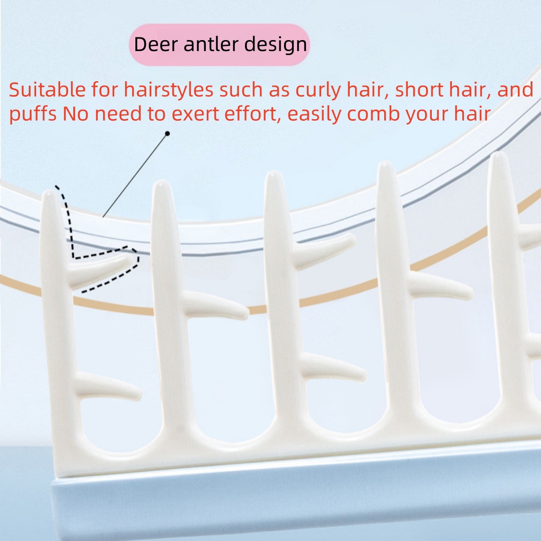 鹿の角型ヘアシームコーム、シャギーヘアスタイリングツール、太 - Hair Care Wavy Hair のレビューと価格
