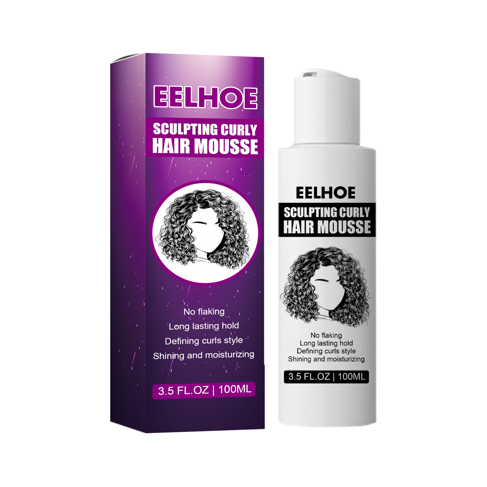 EELHOE カーリーエラスチンムース自然ボリュームスタイリ - Hair Care Wavy Hair のレビューと価格
