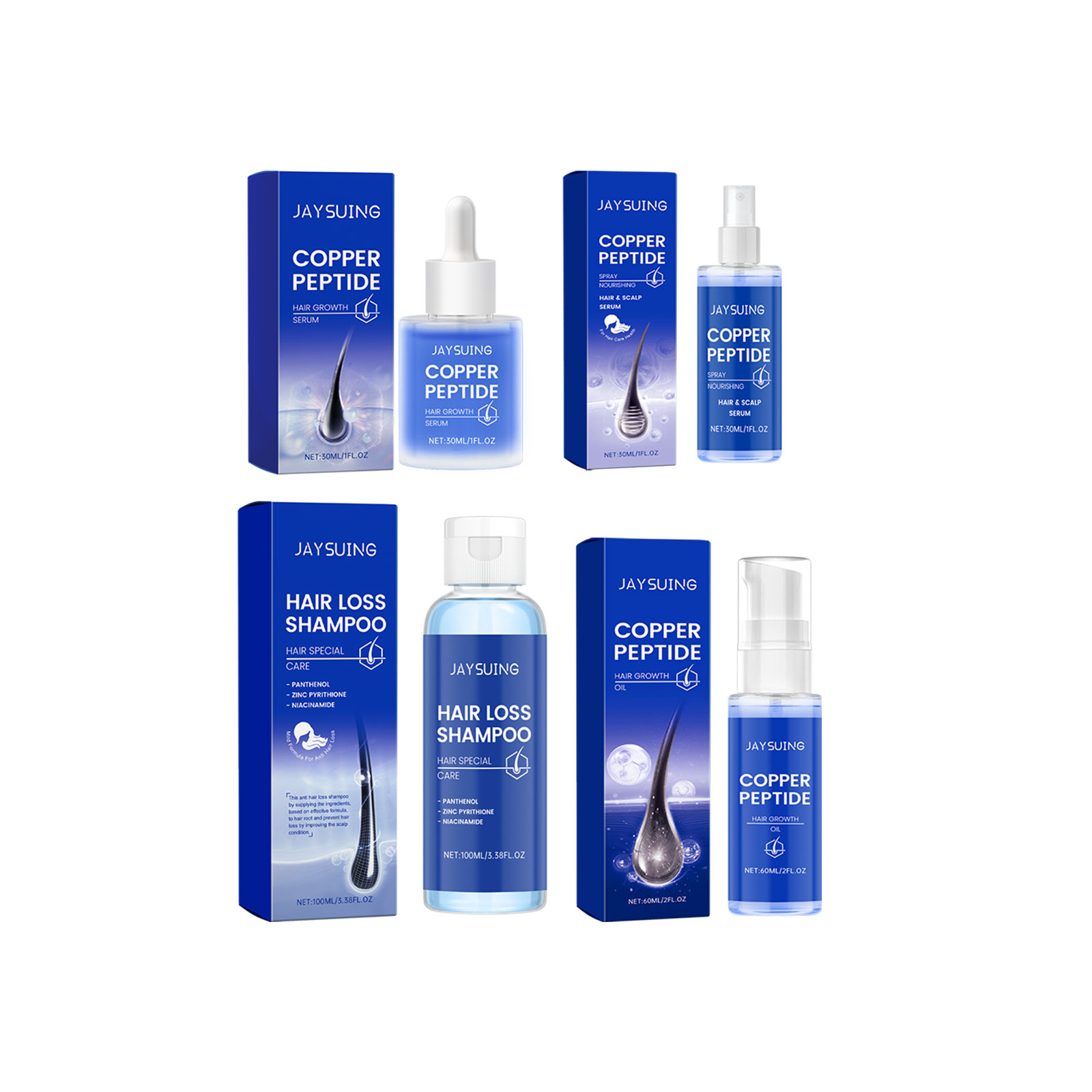 銅製の成長血清,育毛スプレー,頭皮に栄養を与える,脱毛防止, - Hair Care Hair Serum のレビューと価格