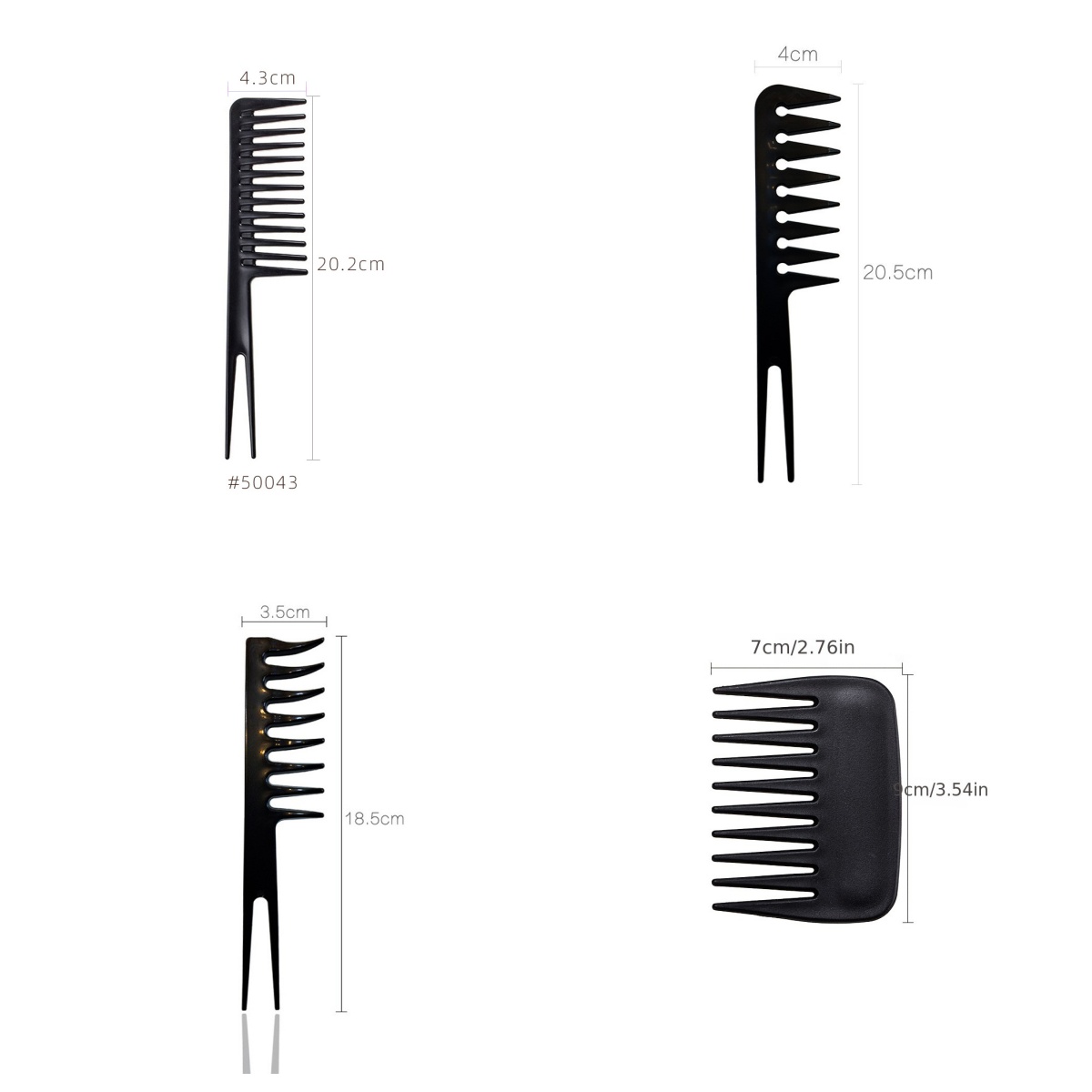 ワイドトゥースカール1/2/3/4本セットくし　もつれ解消く - Hair Care Wavy Hair のレビューと価格