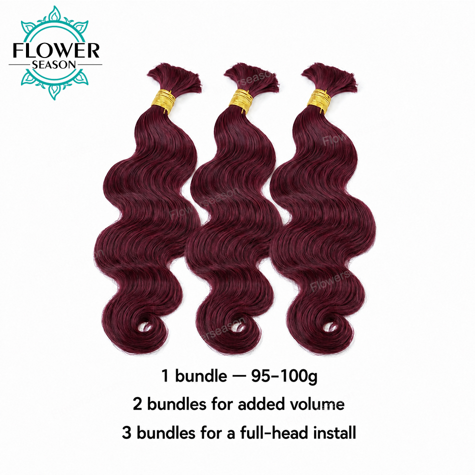 バルク人毛編組ボディ波状ダブル描画色 30 27 99J バ - Hair Care Wavy Hair のレビューと価格
