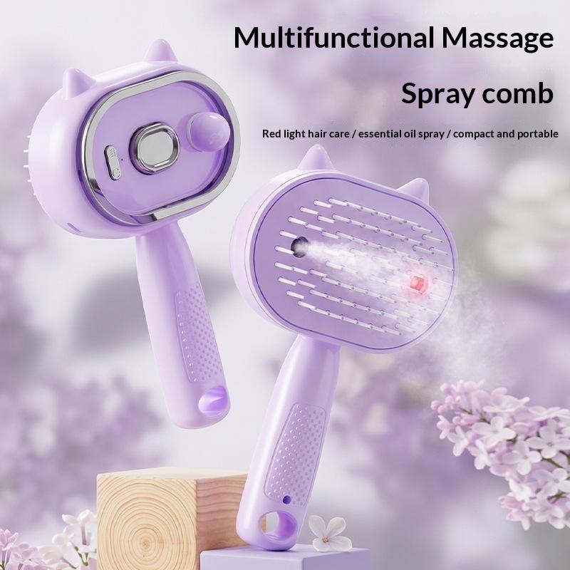 1個入り 可愛い猫耳電動スプレーヘアブラシ 赤色ライトヘアケ - Hair Care Essential Oil のレビューと価格