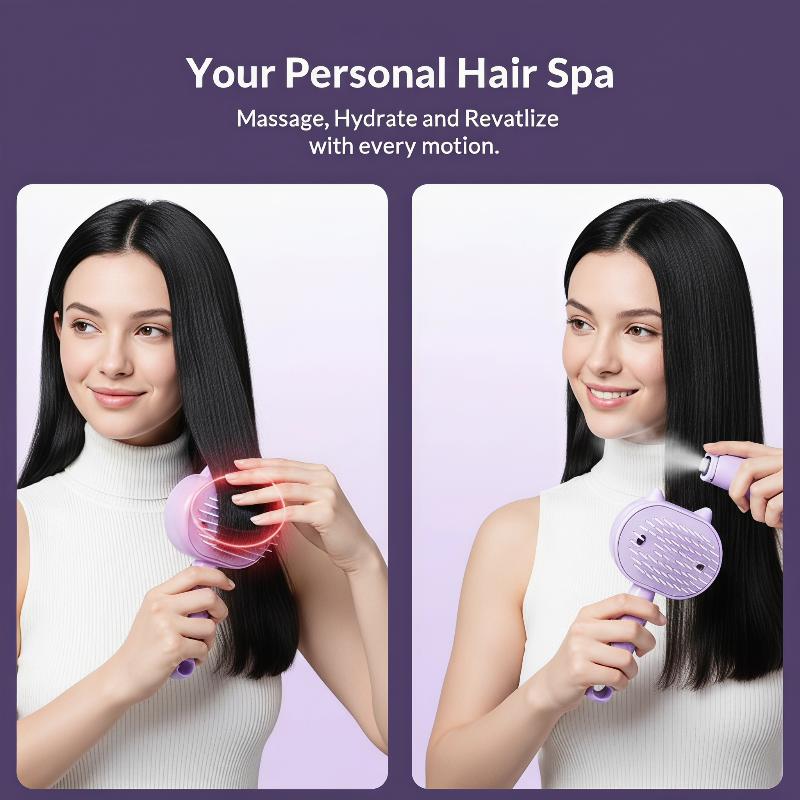 1個入り 可愛い猫耳電動スプレーヘアブラシ 赤色ライトヘアケ - Hair Care Essential Oil のレビューと価格