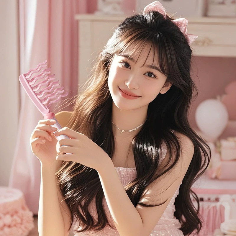 ダブルロウウェーブ歯ヘアスタイリングコーム、マッサージハンド - Hair Care Wavy Hair のレビューと価格