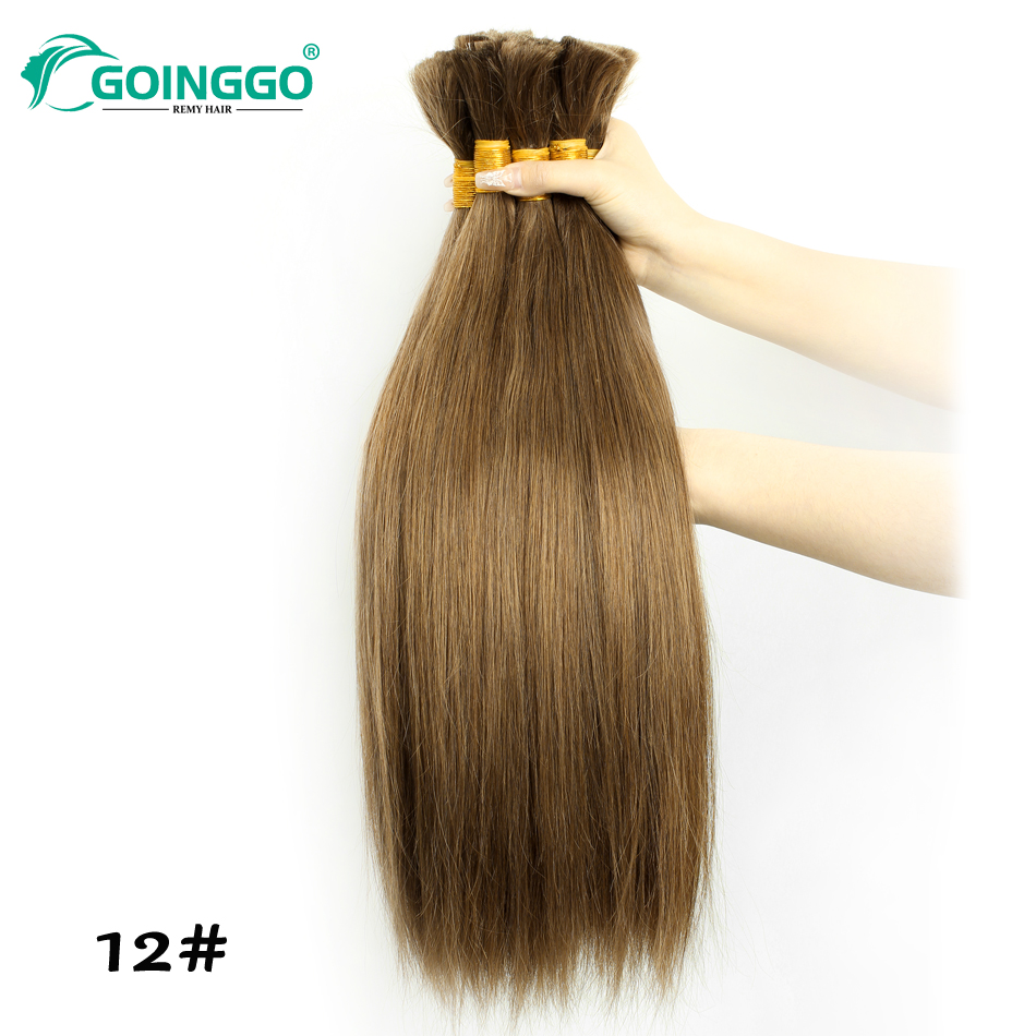 12 #   ゴールデンブラウンストレートバルクヘアエクステ - Crochet Braiding Hair のレビューと価格