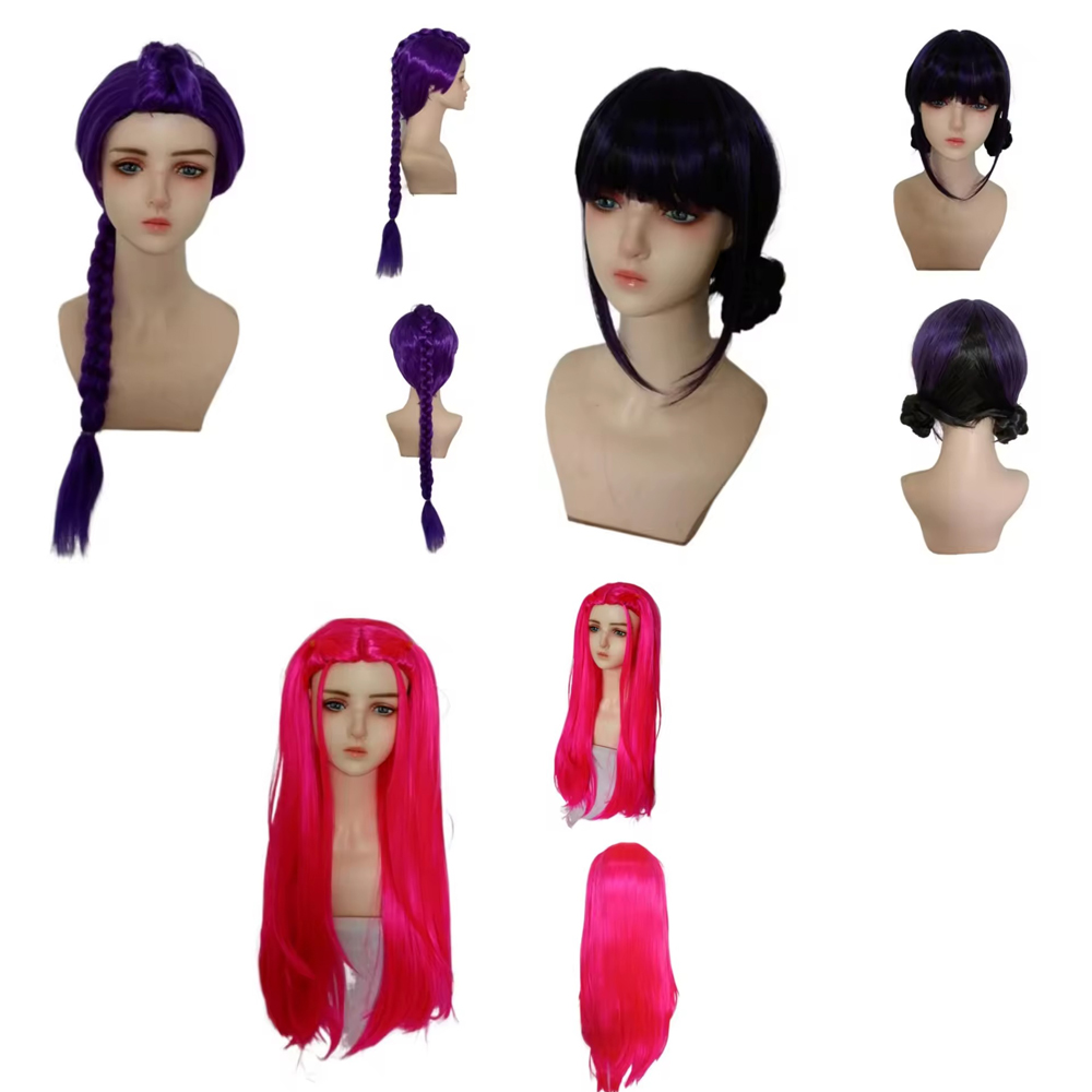 アニメロングパープル編み込みヘアエクステンションポニーテール - Crochet Braiding Hair のレビューと価格