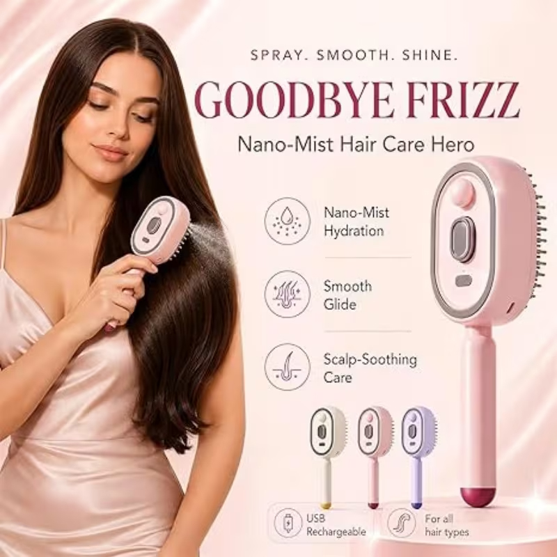電動エアバッグマッサージコーム エッセンシャルオイルミスト付 - Hair Care Essential Oil のレビューと価格