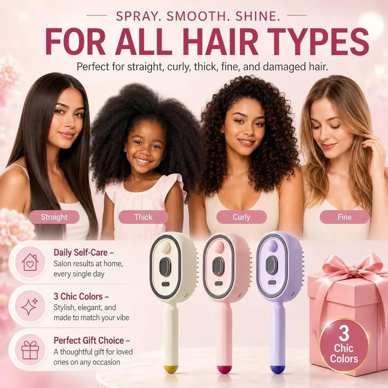 電動エアバッグマッサージコーム エッセンシャルオイルミスト付 - Hair Care Essential Oil のレビューと価格