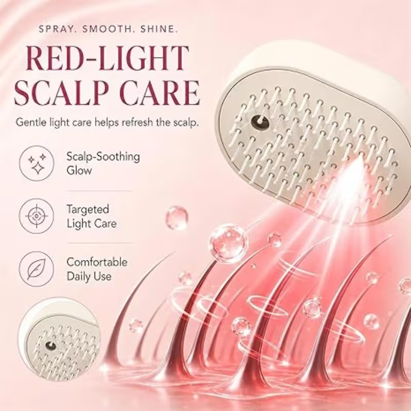 電動エアバッグマッサージコーム エッセンシャルオイルミスト付 - Hair Care Essential Oil のレビューと価格