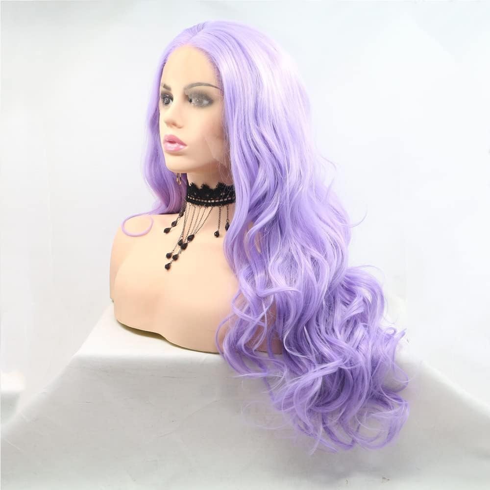 シルビア ロングウェーブのかかった紫髪ウィッグ ボディウェー - Hair Care Wavy Hair のレビューと価格