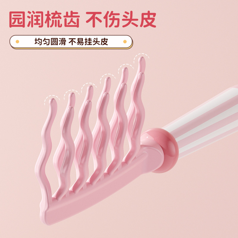 二重列波状歯ヘアスタイリングコーム、マッサージハンドル付き、 - Hair Care Wavy Hair のレビューと価格