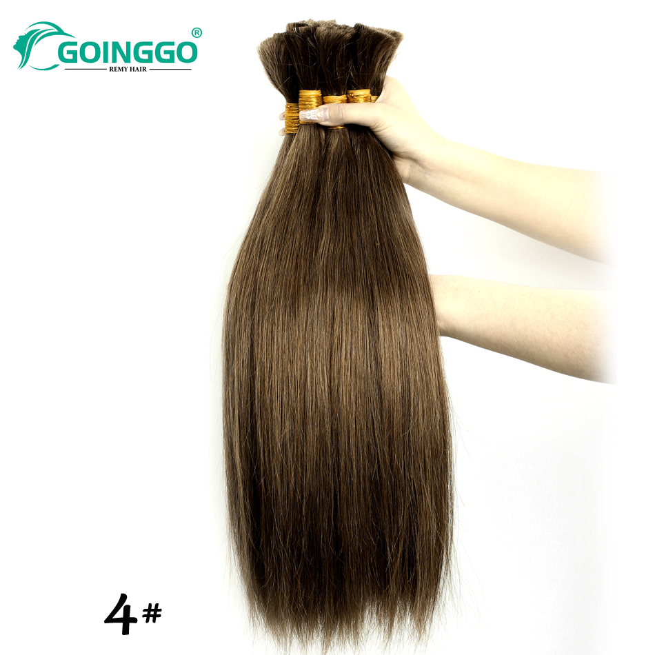 4 # チョコレートブラウンストレートバルクヘアエクステンシ - Crochet Braiding Hair のレビューと価格