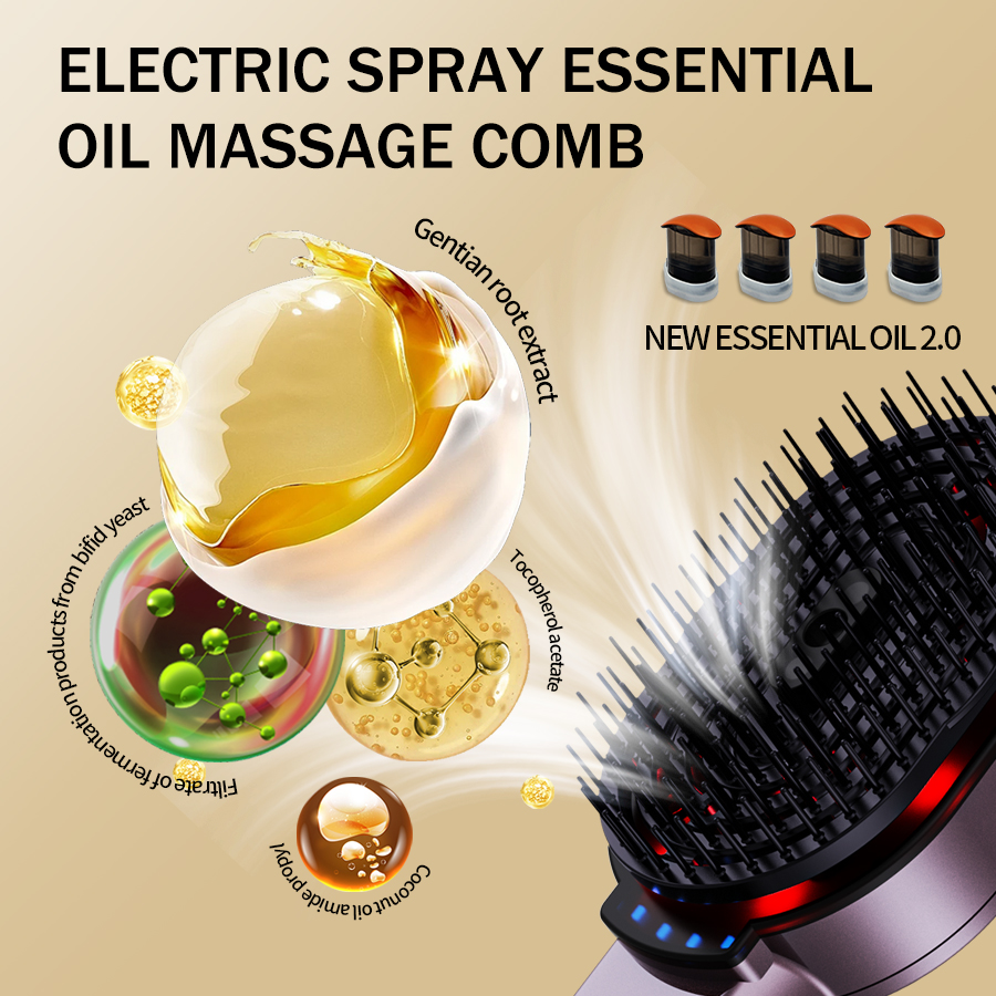 4-in-1 マッサージコーム エッセンシャル ヘアオイル  - Hair Care Essential Oil のレビューと価格
