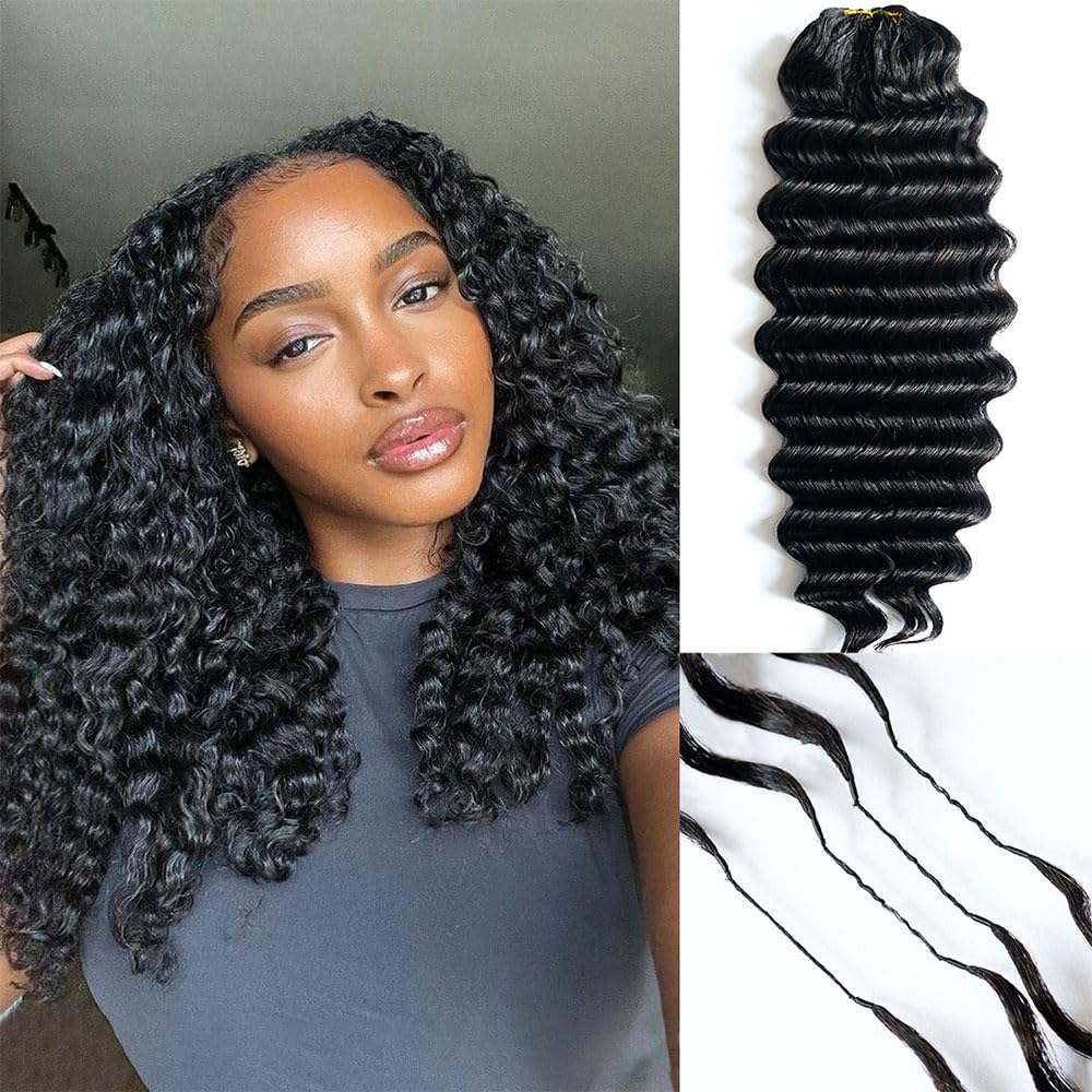 ディープウェーブクロシェ人毛エクステ　原毛50g入り　編み込 - Crochet Braiding Hair のレビューと価格
