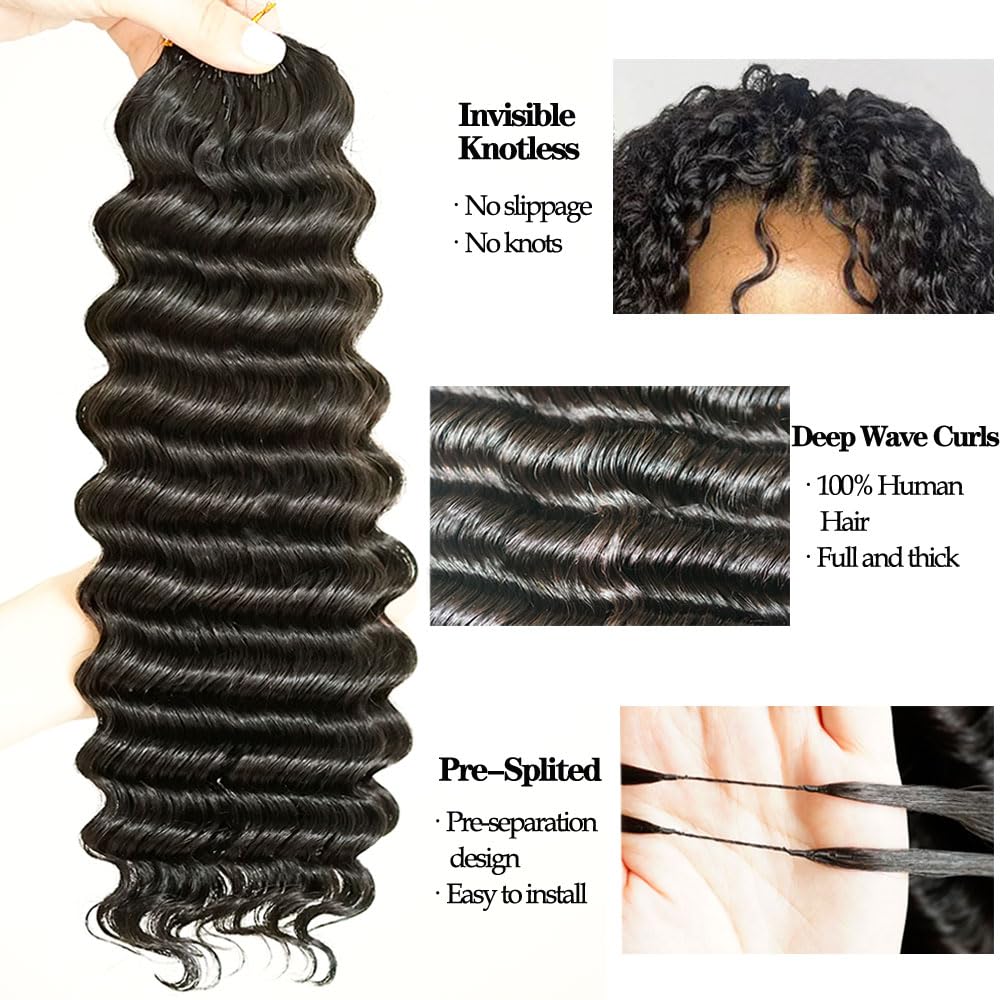 ディープウェーブクロシェ人毛エクステ　原毛50g入り　編み込 - Crochet Braiding Hair のレビューと価格